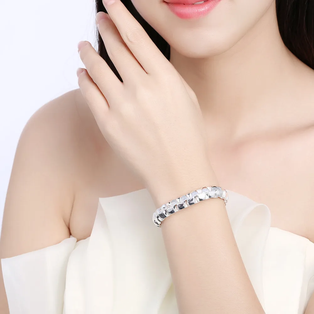 925 серебро позолоченный браслет 2017 ювелирные изделия браслеты и коробки для