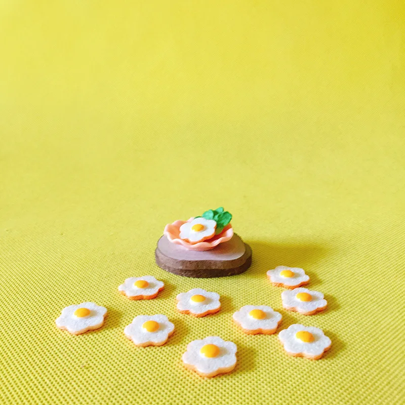 Новый ~ 10 шт пашот яйца цветочной формы/Кукольный дом/миниатюрные/милые/Сказочный