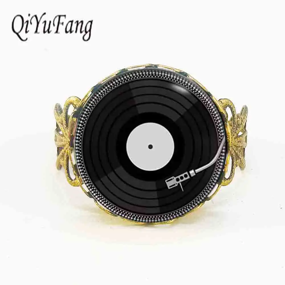 Винтажные DJ виниловые LP кольцо в стиле стимпанк hero большое с диском