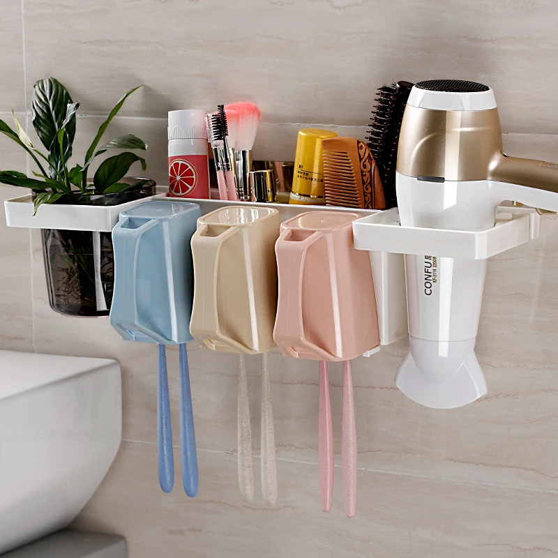 

Multi-function 3in1 Bathroom toothbrush cup toothpaste toothbrush holder suits Creative wash cup brush cup 40.2*11.2*13cm