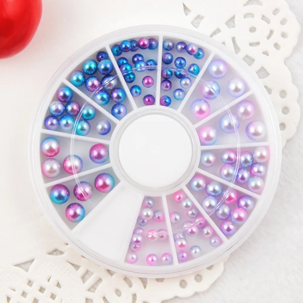 3D Стразы для ногтей горный хрусталь в колесах дизайн камень украшения жемчужные