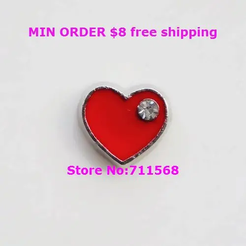 Фуксия Сердце Форма d плавающие прелести сердце шармы кулон набор сделай сам для