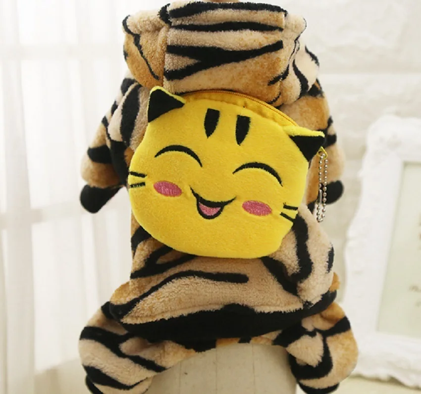 

FD55 Free shipping Pet Dog 4 legs Clothes Cute Warm Cartoon Costume Apparel velvet suit dog sweatshirts for Puppy dog Cats