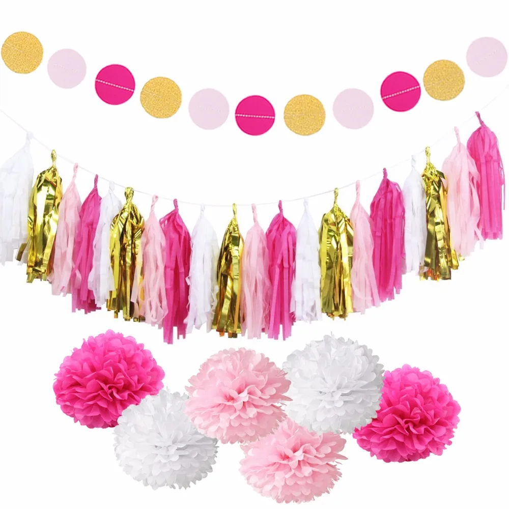 Бумажные изделия бумажные помпоны тканевые кисточки настенная подвесная