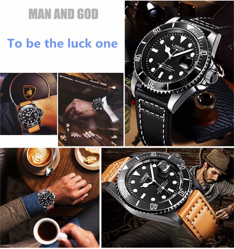 Relojes Hombre LOREO часы мужские спортивные автоматические механические часы мужские s часы лучший бренд класса люкс водонепроницаемые 200 м часы дропшиппинг