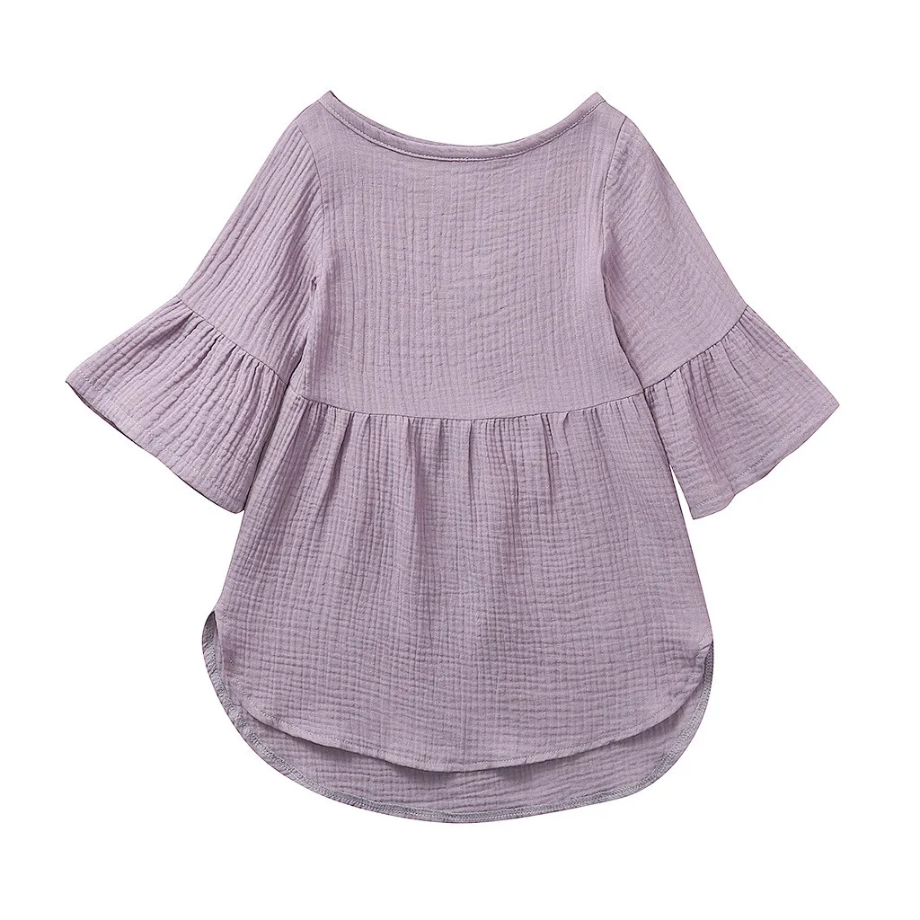 SAGACE/одежда для малышей Платье девочек с открытыми плечами расклешенными