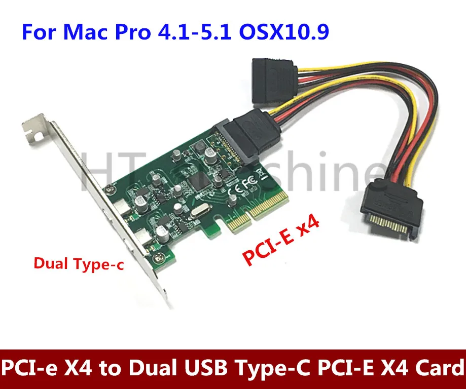

Universal PCI-e X4 to Dual USB Type-C PCI-E X4 Expression Card