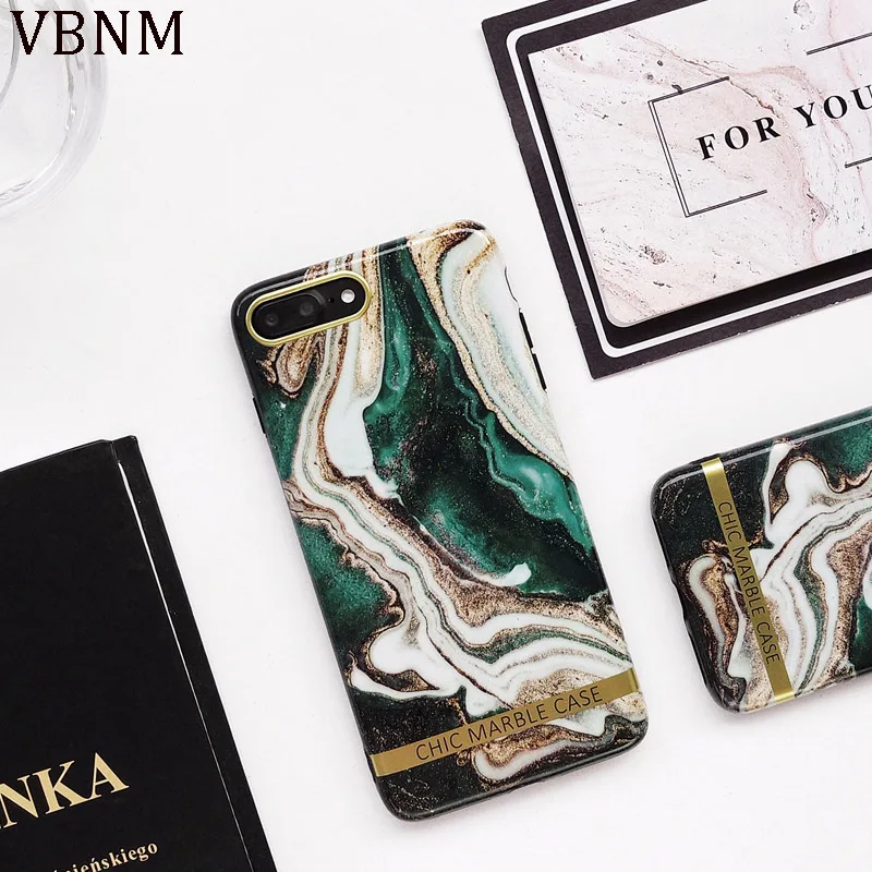 Роскошный Мраморный чехол чернильно-зеленого цвета для iPhone X, XR, XS, Max, 7, 8 Plus, мягкий силиконовый чехол s, для iPhone 11 Pro, Max, 8, 7, 6, 6S Plus, чехол
