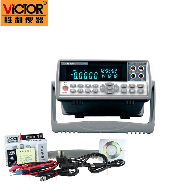 Виктор 8245 VC8245 4 1/2 Bench Desktop Дисплей с высокой точностью цифровой мультиметр Туре RMS