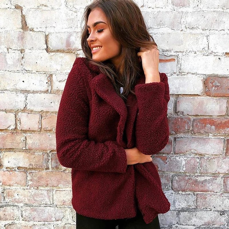 2019 куртка Женское пальто Мягкий лацкан свободный мех женский жакет в стиле