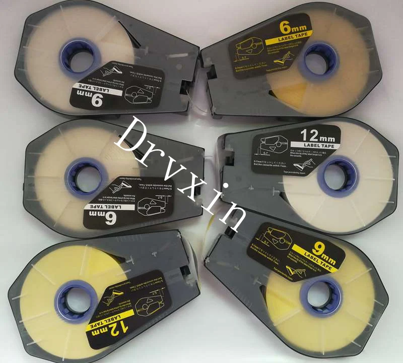 canon Label Tape Cassette 9mm(yellow) cable ID printer tube printer Mk1000 Mk2000 Mk1100,Mk2100 Mk1500 Mk2500