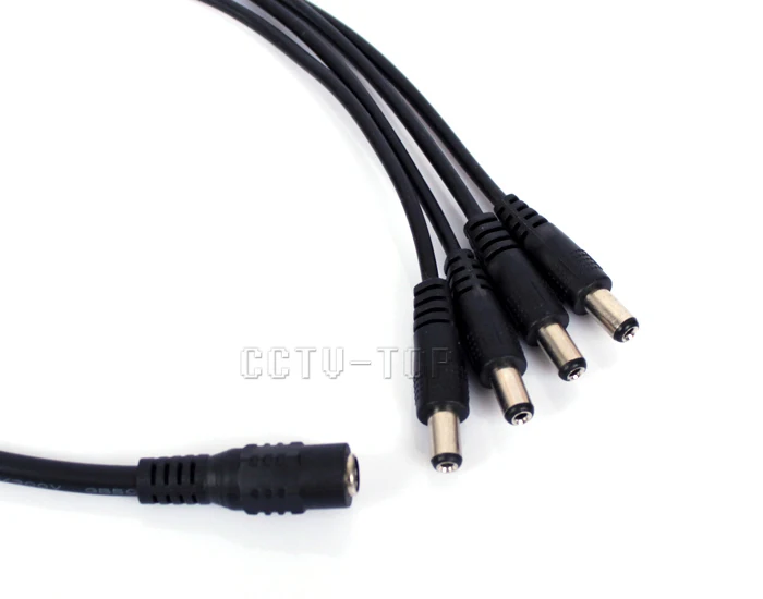 Новинка 10 шт./лот DC Female to 4 Male Power Splitter адаптер кабель для CCTV камеры безопасности