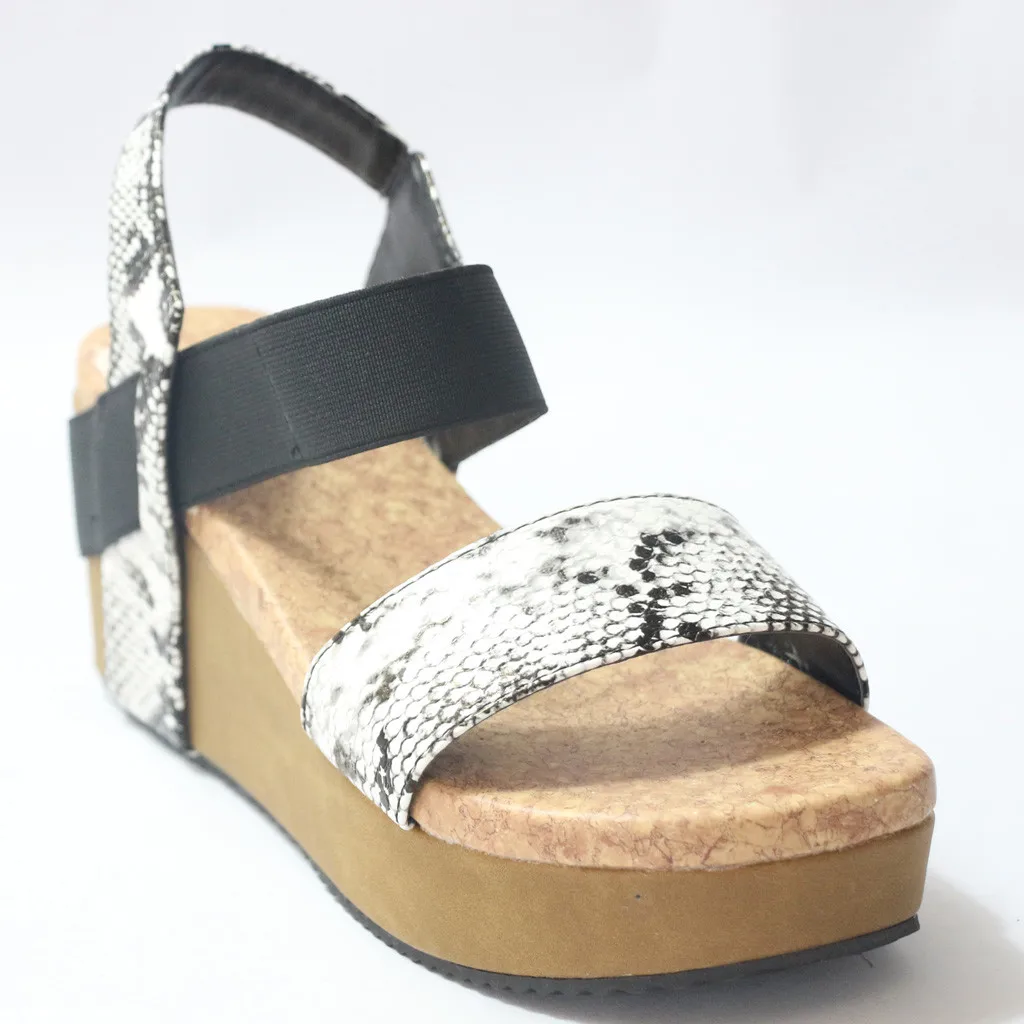 Женские кожаные сандалии YOUYEDIAN на танкетке с открытым носком ремешком римские