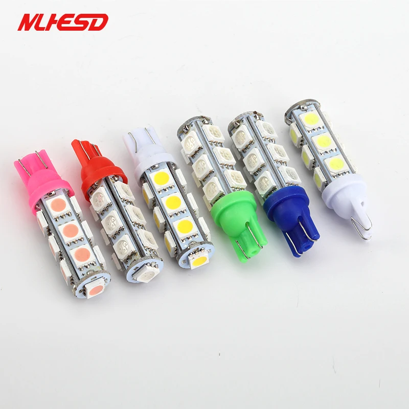 100 шт. Автомобильный светодиодный T10 13 SMD 5050 13Smd 194 168 192 авто боковые Габаритные