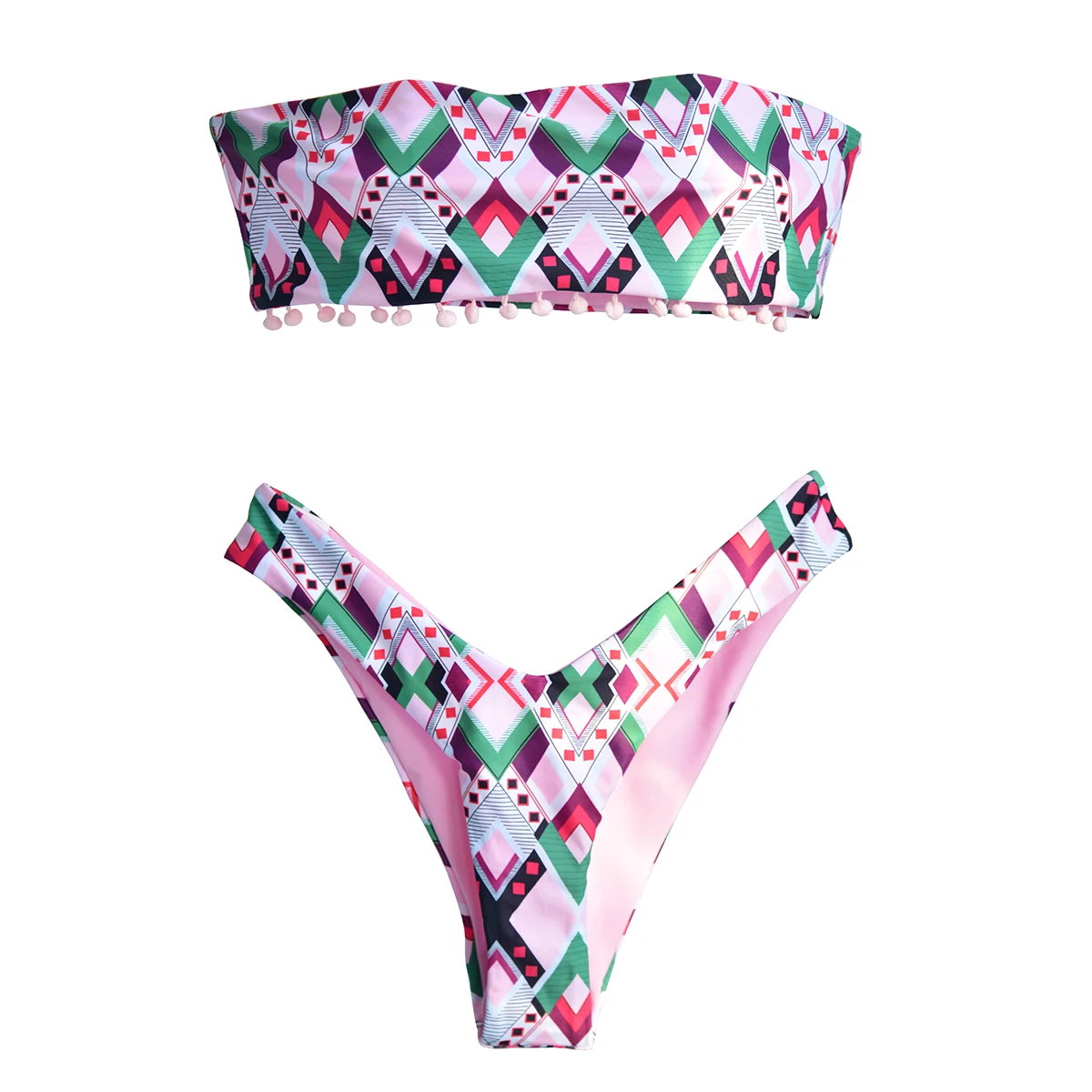 Сексуальные многоцветные модные бандо без косточек Топ unpaddd купальники для