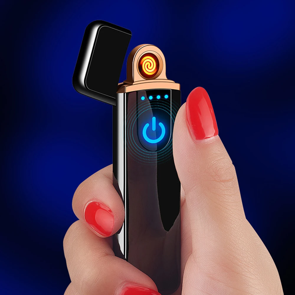 USB Зажигалка Индукционная зажигалка с отпечатком пальца маленькая