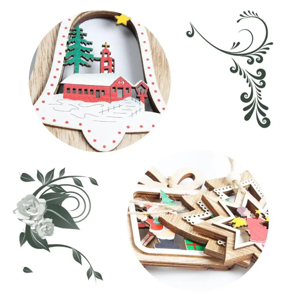 Adeeing 10 шт./компл. креативный деревянный Рождественский стиль пентаграмма