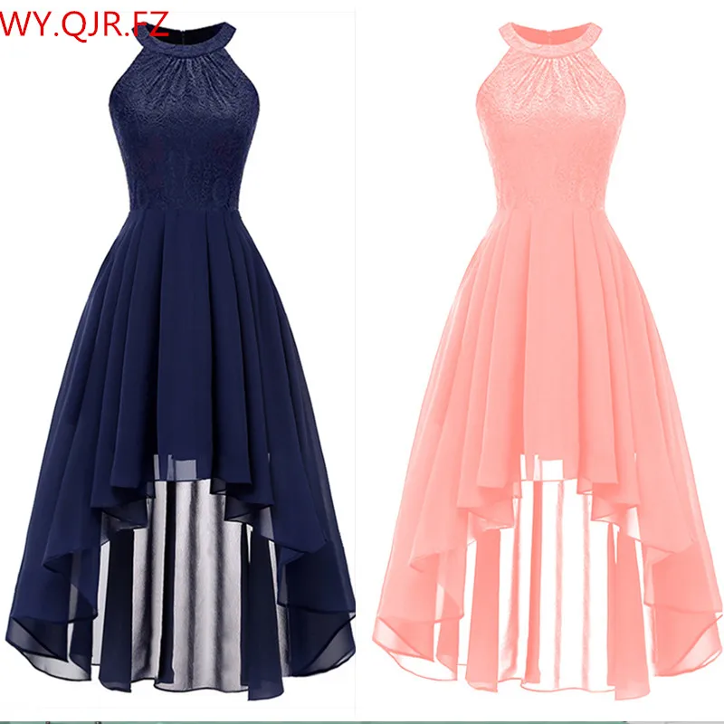 Женское кружевное шифоновое вечернее платье с лямкой на шее|Вечерние платья| |