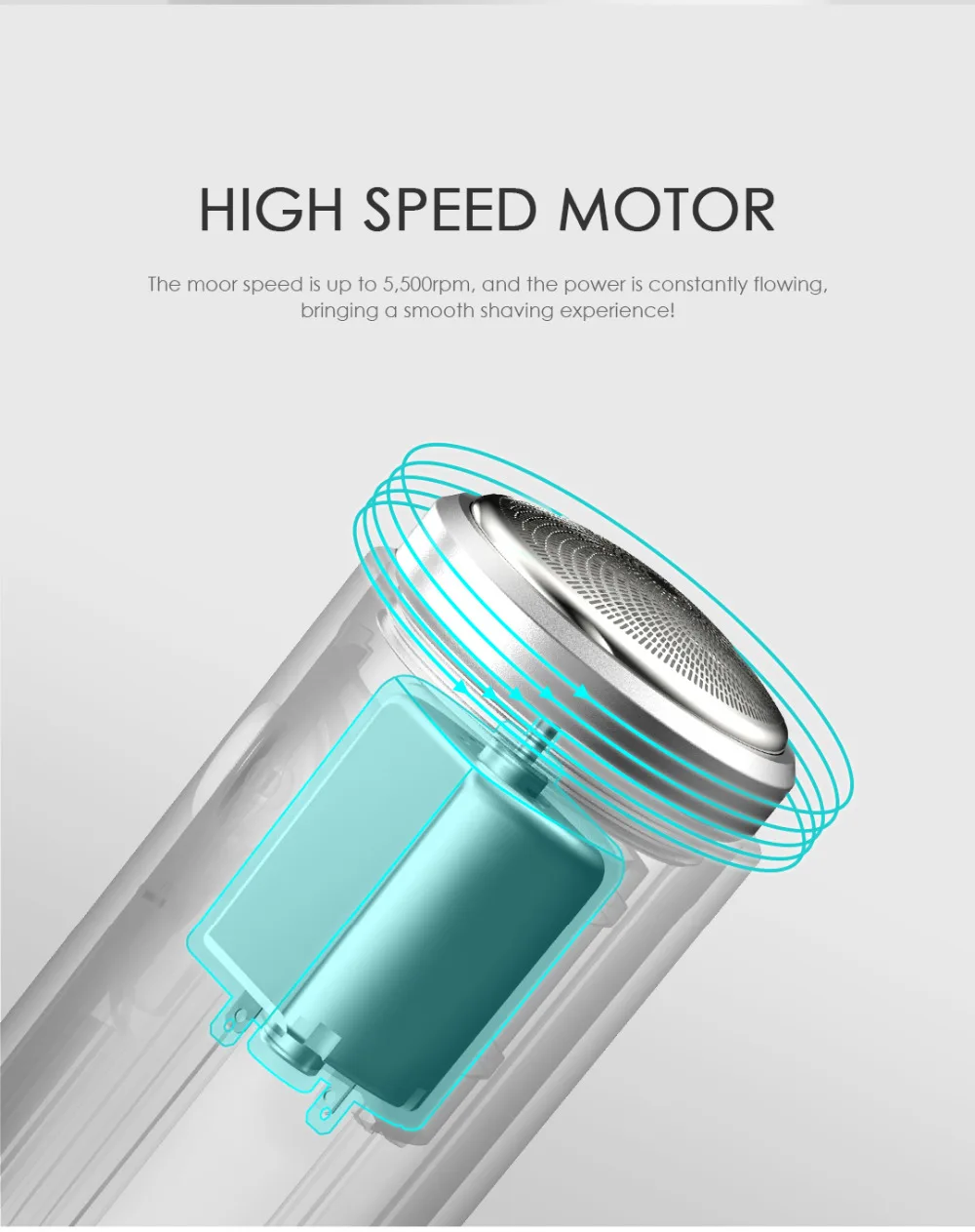 Xiaomi Mijia SO White Мужская моющаяся перезаряжаемая мини электробритва type-c сухое и влажное двойное бритье портативная для поездки