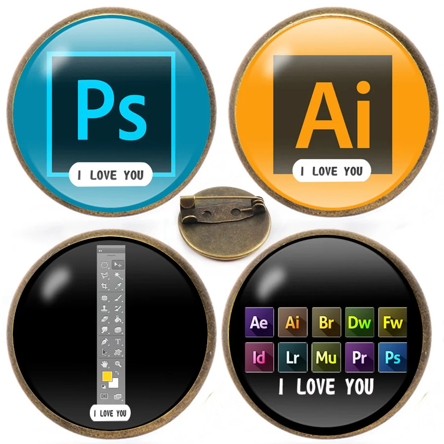 Компьютерный курсор инструмент брошь PS Панель инструментов клавиатура WASD