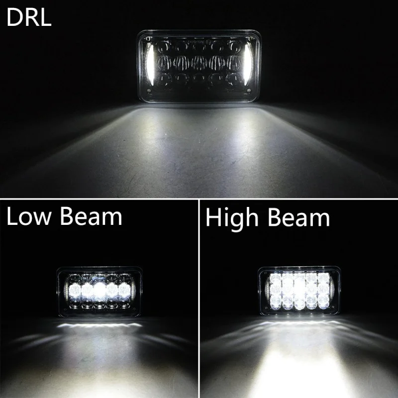 Прямоугольная 5D Светодиодная лампа 4x6 светодиодный для фар замена HID Xenon H4651 H4652 H4656