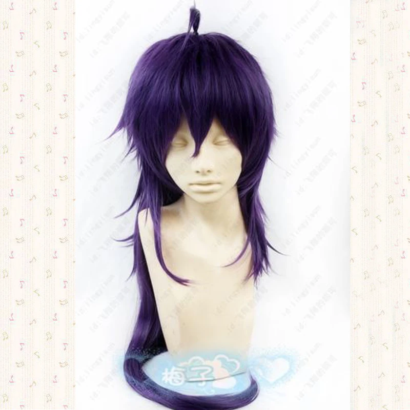 

Magi Sinbad 100cm Purple mix long Curly Cosplay wig + Wig Cap