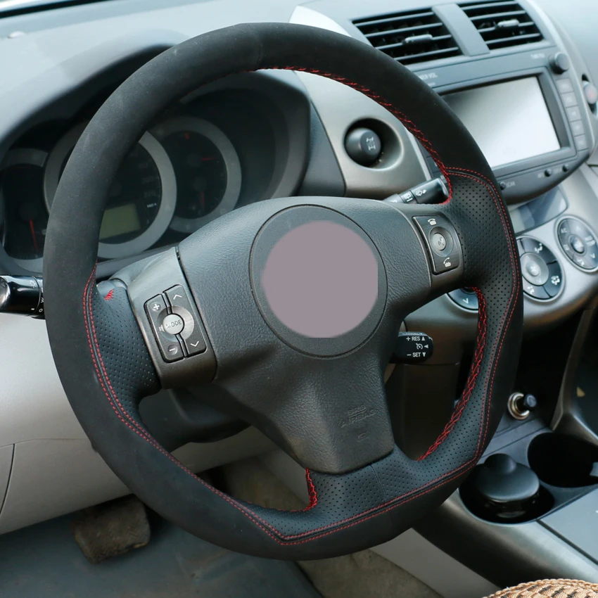 Черная замша черная кожа искусственная для Toyota Yaris Vios RAV4 2006-2009 Scion XB 2008 | Автомобили