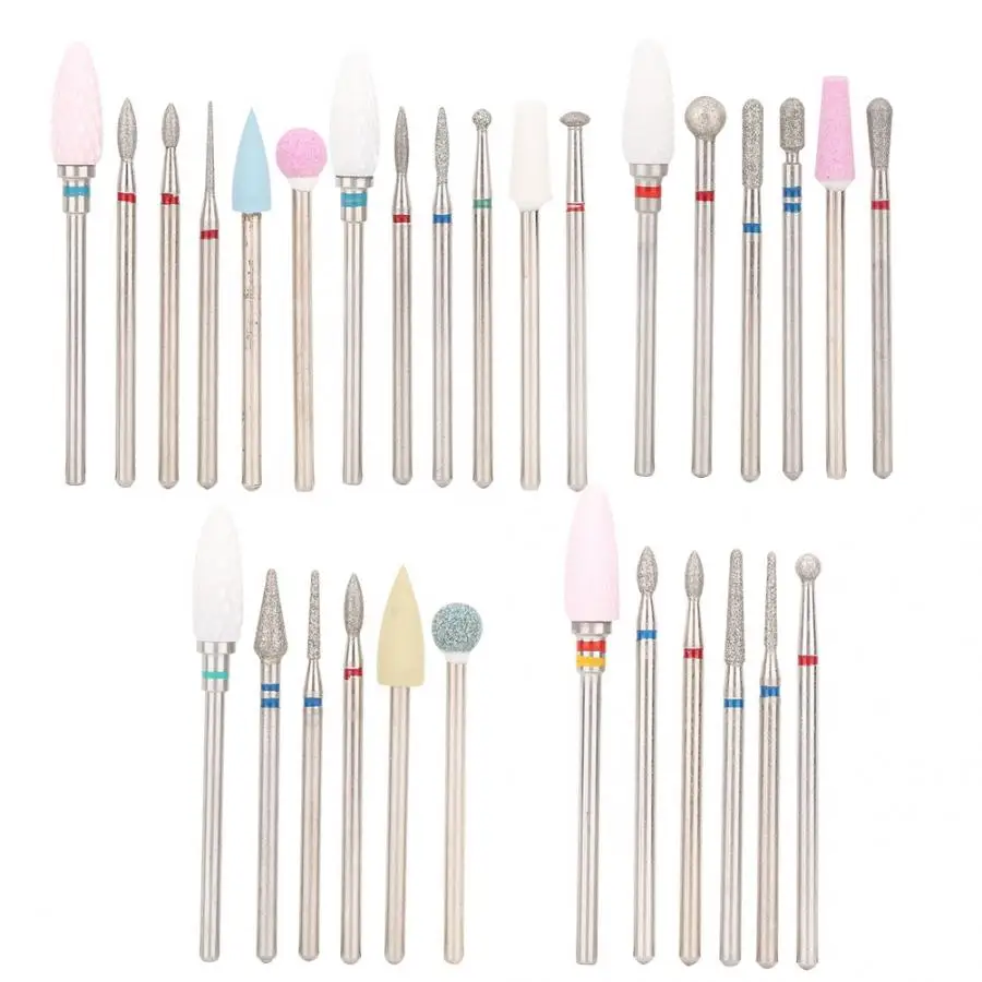 6 шт. из нержавеющей стали сверла для ногтей маникюр с полировкой педикюрный