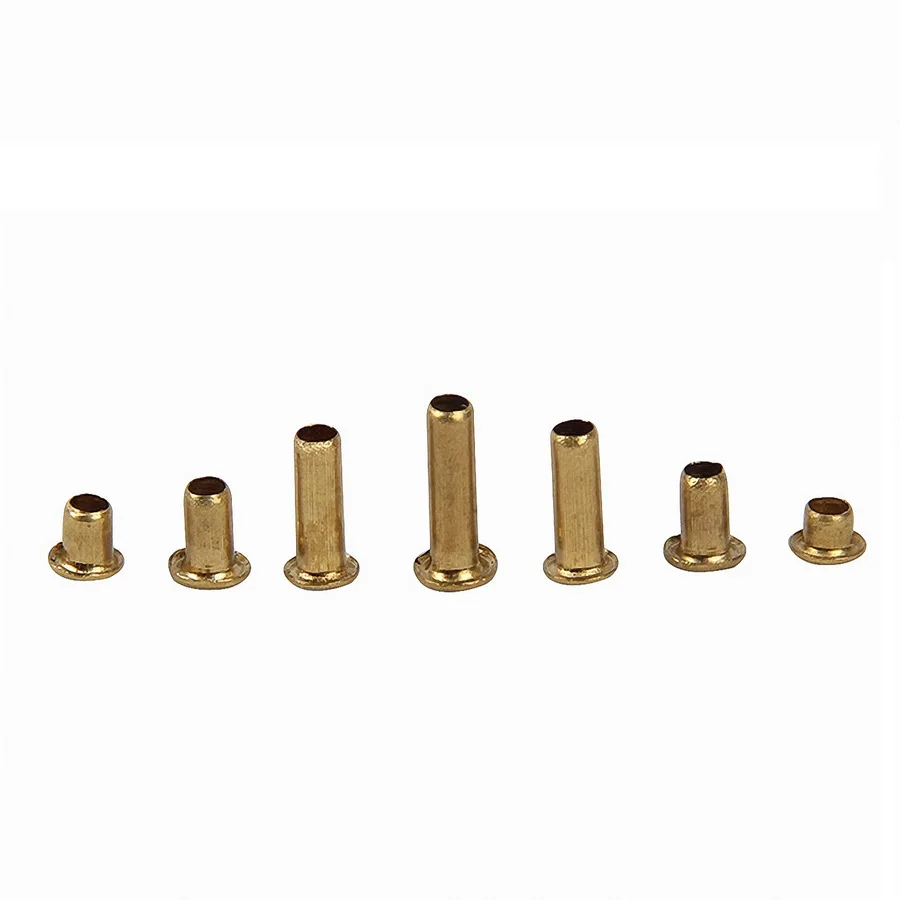 M5 латунные пустые трубчатые заклепки с отверстиями набор гаек длиной 4/5/6/7/8/10/12