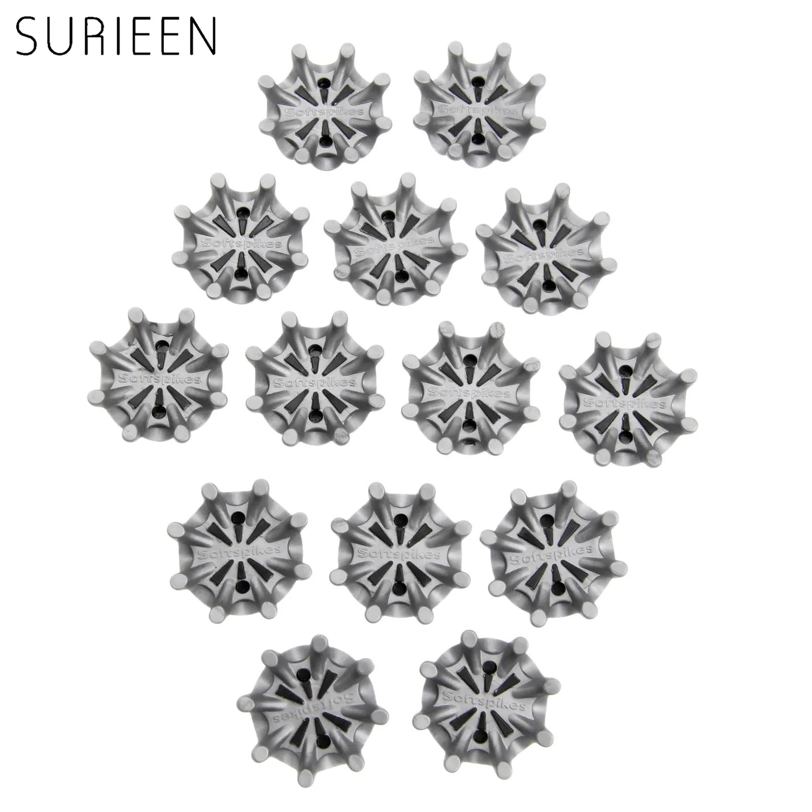 SURIEEN 14 шт./лот ТПР шипы для обуви гольфа быстрые скручиваемые шпильки тройные Локи