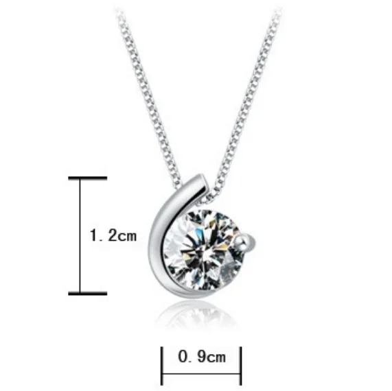 OMHXZJ Wholesale geometric Moon Bay woman fashion kpop star 925 sterling silver pendant Charms PE 75 ( NO Chain Necklace ) | Украшения и