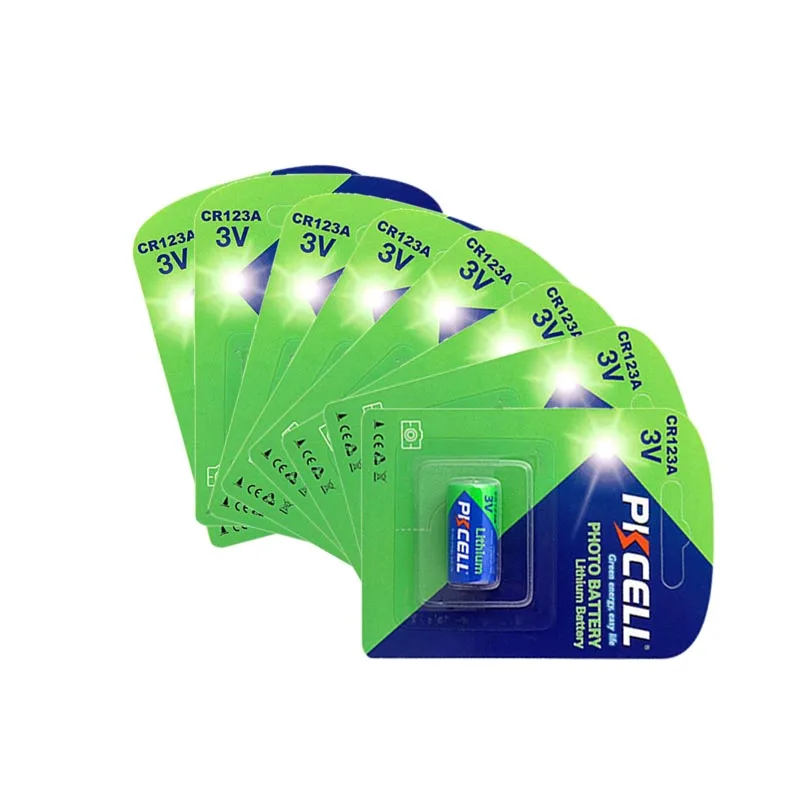 12 шт PKCELL CR123A литиевая батарея CR123 CR 123 123A 16340 1500mAh 3V батареи с PTC защитой для