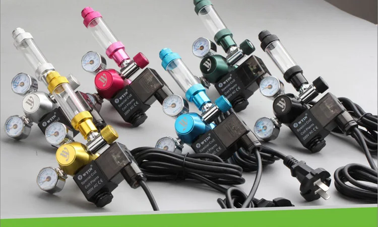 110v 220v Aquarium CO2 Regulator W21.8 CGA320 Interface Check Valve Bubble Counter Magnetic Solenoid | Дом и сад