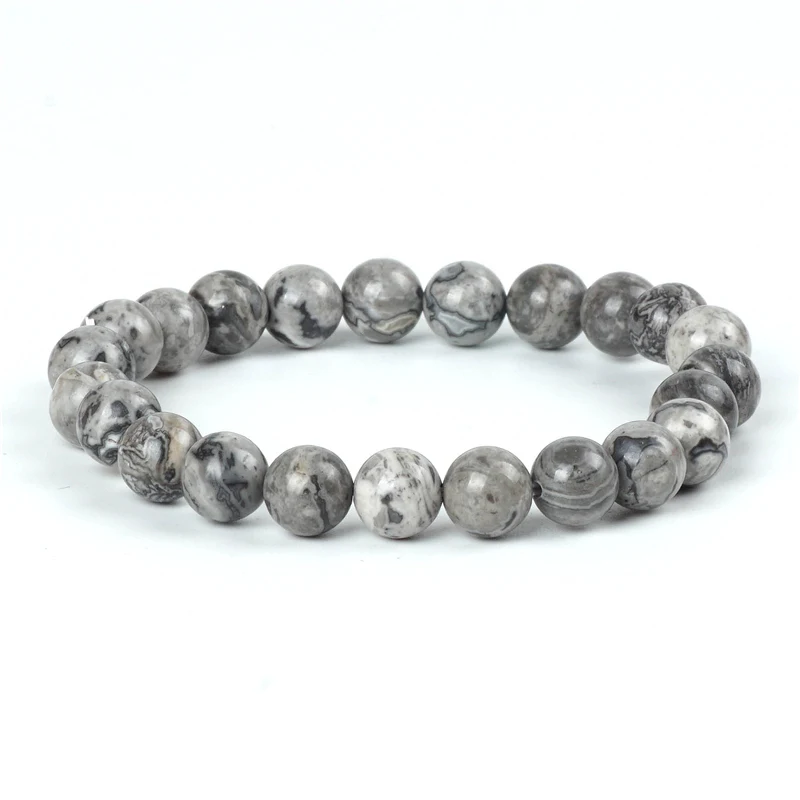 Натуральный черный лунный камень бусины из Лабрадорита браслет карта