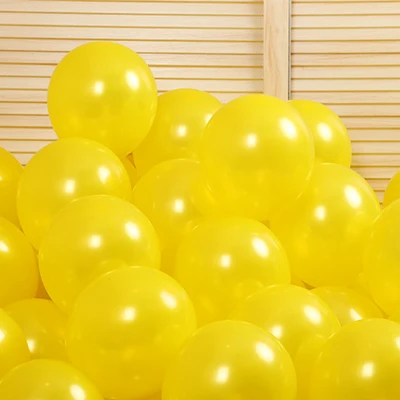 Yellow 10 дюймов 30, 50 шт в наборе, гелиевые латексные шарики для вечеринки кружевные шелковые трусики перламутрового оттенка для свадьбы, годовщины, дня рождения вечерние украшения Детские игрушки Воздушные шары JL0017 - Цвет: Yellow