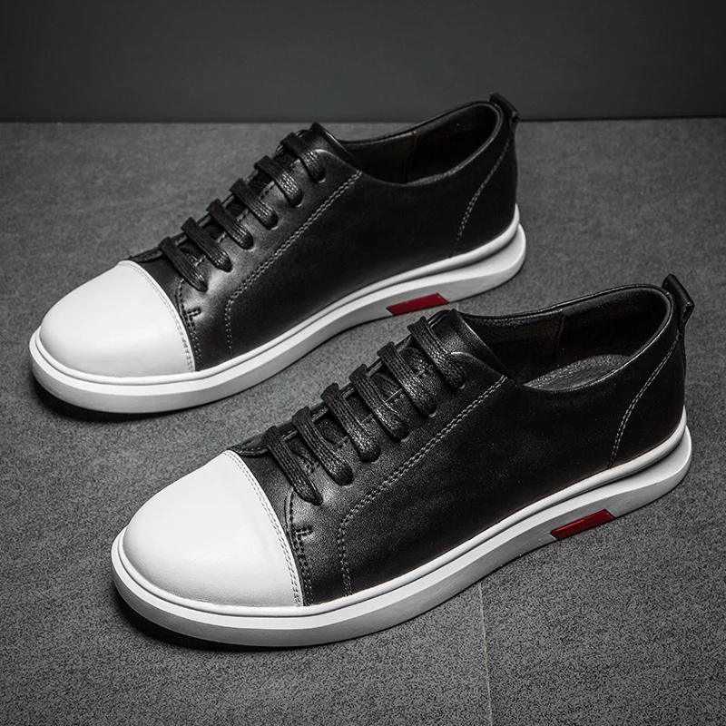 Весенняя Мужская обувь из натуральной коровьей кожи Мужские лоферы для улицы