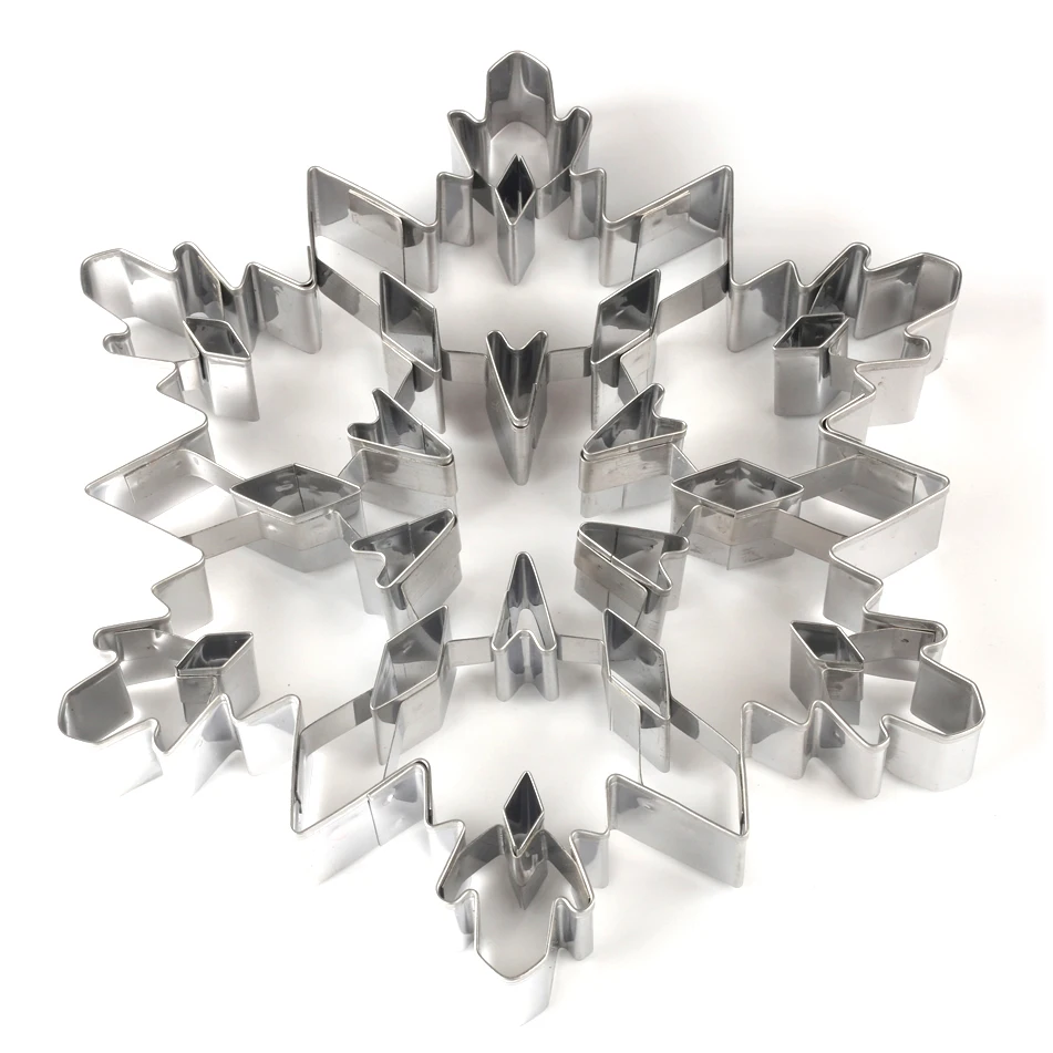

Stainless steel Christmas snowflake Shaped Mold Biscuit Tools Cookie Cake Mold Jelly Pastry Baking Cutter Mould Tool