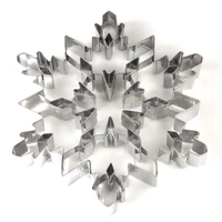 stainless steel christmas snowflake shaped mold biscuit tools cookie cake mold jelly pastry baking cutter mould tool