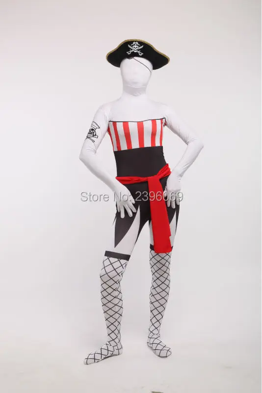

(AL157)Black Red And White Female Women Spandex Tights Unisex Zentai Suits Halloween Party Costume Fetish Zentai Wear