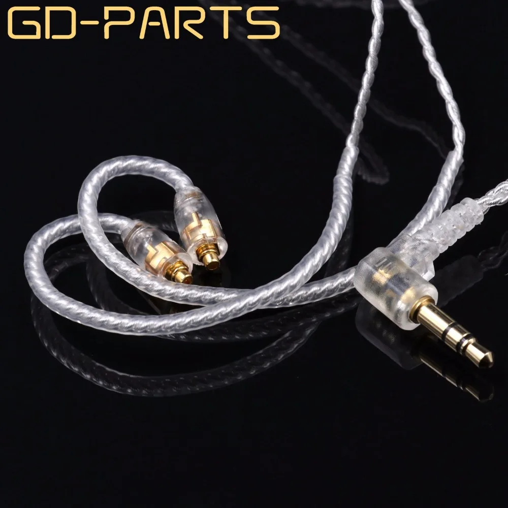 GD PARTS Hand Braid MMCX кабель для наушников телефона SE215 SE425 SE535 SE846 Hifi Silver OCC PVC провод