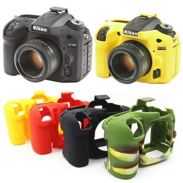Силиконовый кожаный брони чехол для DSLR камеры защитный видеокамеры Nikon D750 D5500 D5600