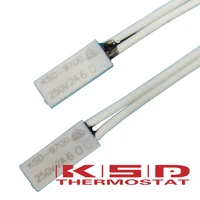 100pcs ksd9700 250v 2a 40 150 celsius 155 42 4mm bimetal disc temperature switch thermostat thermal protector 40150degree