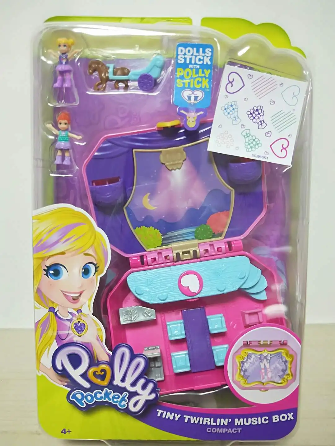 Оригинальная мини-шкатулка для девочек Polly Pocket World, Новая игрушка FRY35, миниатюрная Музыкальная шкатулка, детские игрушки для девочек, куклы для девочек