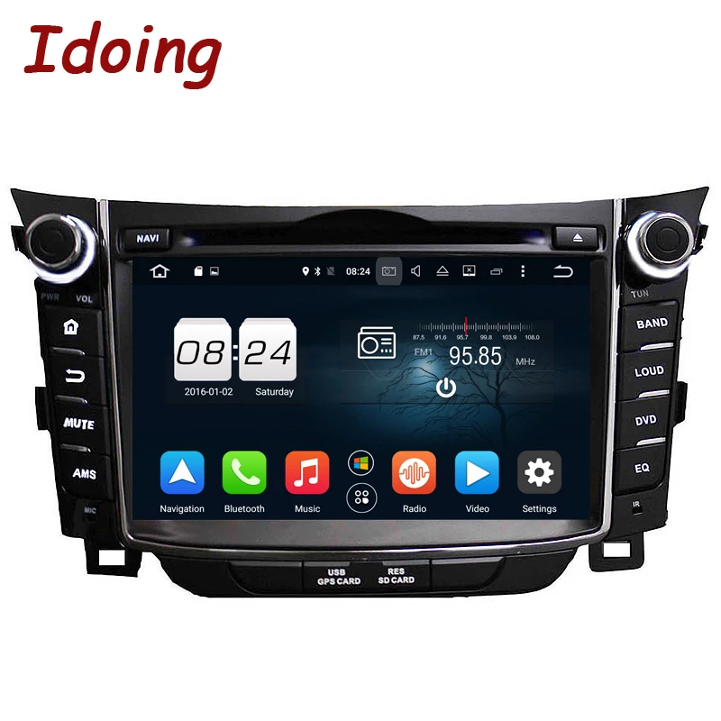 Автомагнитола Idoing мультимедийный плеер на Android 8 0 с 7 &quotэкраном GPS Bluetooth Wi Fi 4 Гб ОЗУ