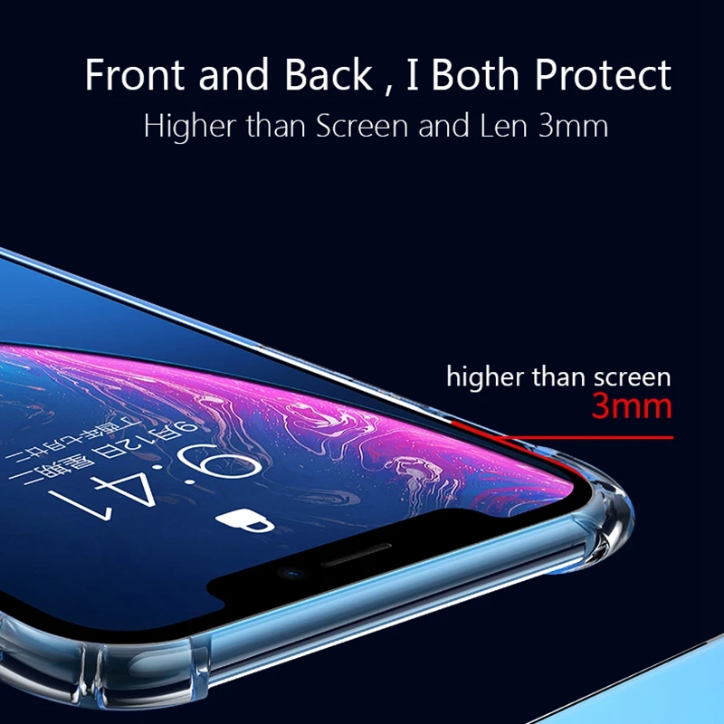 Противоударный мягкий силиконовый чехол из ТПУ для iPhone XS Max X XR 7 8 Plus 5 5s SE 6 6s с