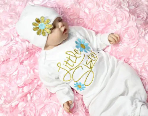 

Fashion Baby Girls Clothes Newborn Girl Kids Cute Clothing Sets Flower Soft Sleeping Bag+Hat for Infant Girl Outfits Sets