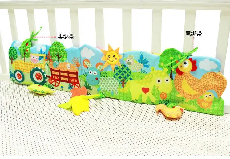 Многофункциональная детская кроватка с мультяшными животными тканевые книжки