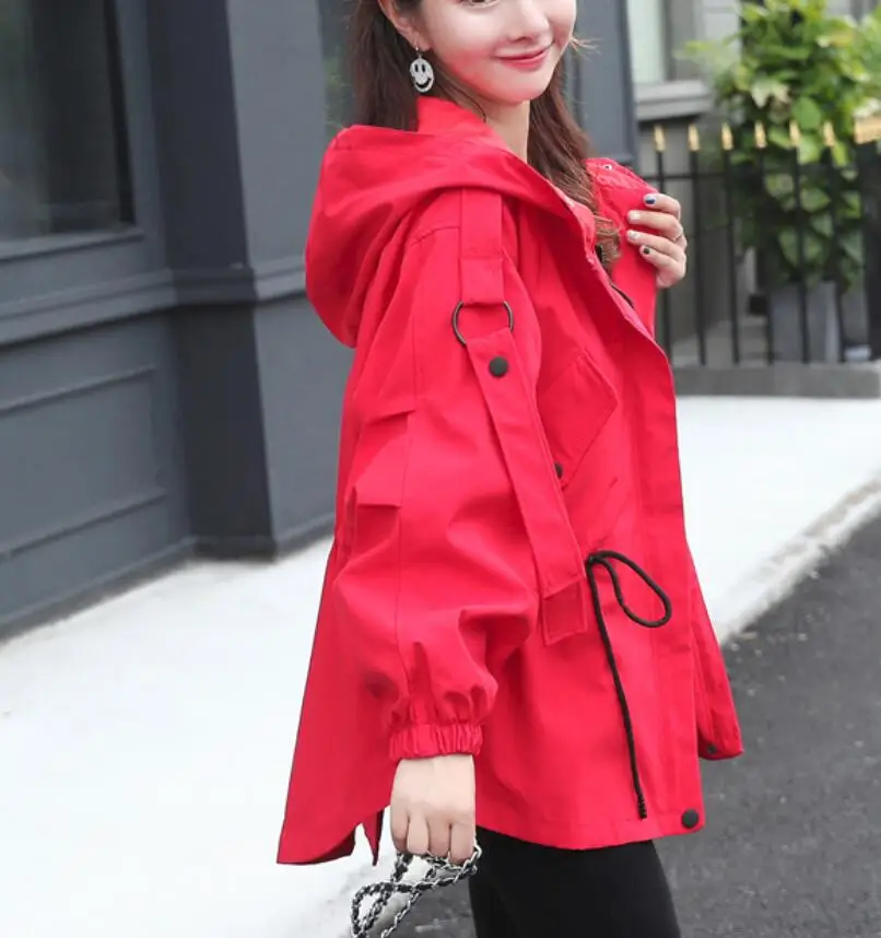 Fashion Hooded Coats new Korean bf loose wild thin Jacket Female Trench Coats Outerwear lacing Office Ladies Outdoor Hood Coat
Fashion Hooded Coats new Korean bf loose wild thin Jacket Female Trench Coats Outerwear lacing Office Ladies Outdoor Hood Coat