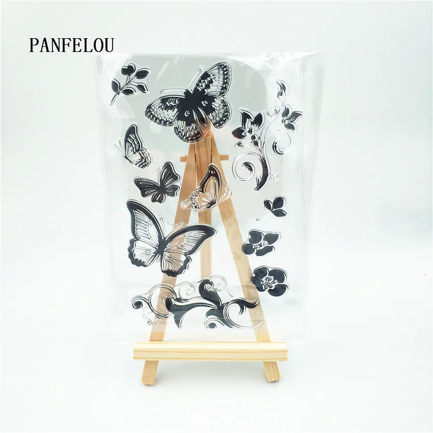 PANFELOU прозрачный силиконовый штамп с бабочками/печать DIY Скрапбукинг/фотоальбом Декоративные прозрачные штамп листы