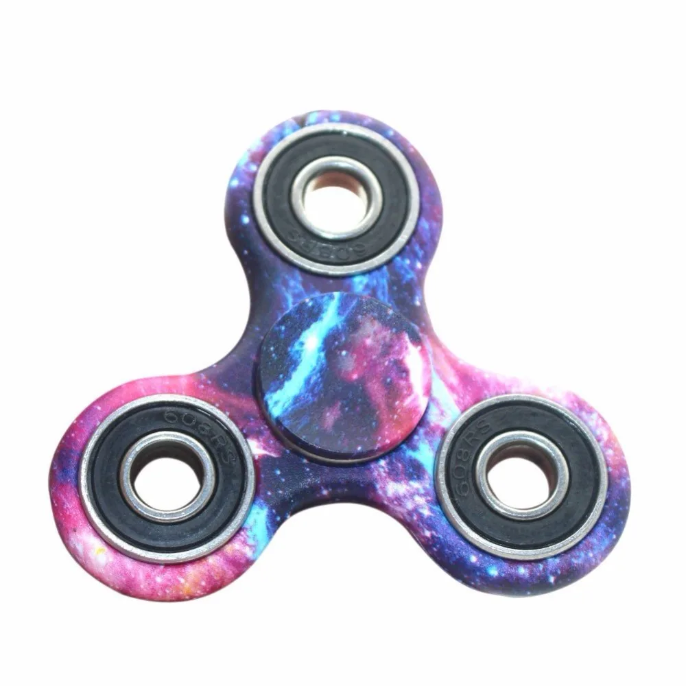 Горячая Tri-Spinner Fidget игрушка пластик стресс колесо EDC анти Stress ручной Спиннер для